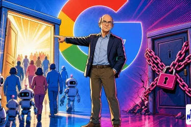 site séparé pour l’IA rejeté par John Mueller sur un écran d’ordinateur avec logo Google