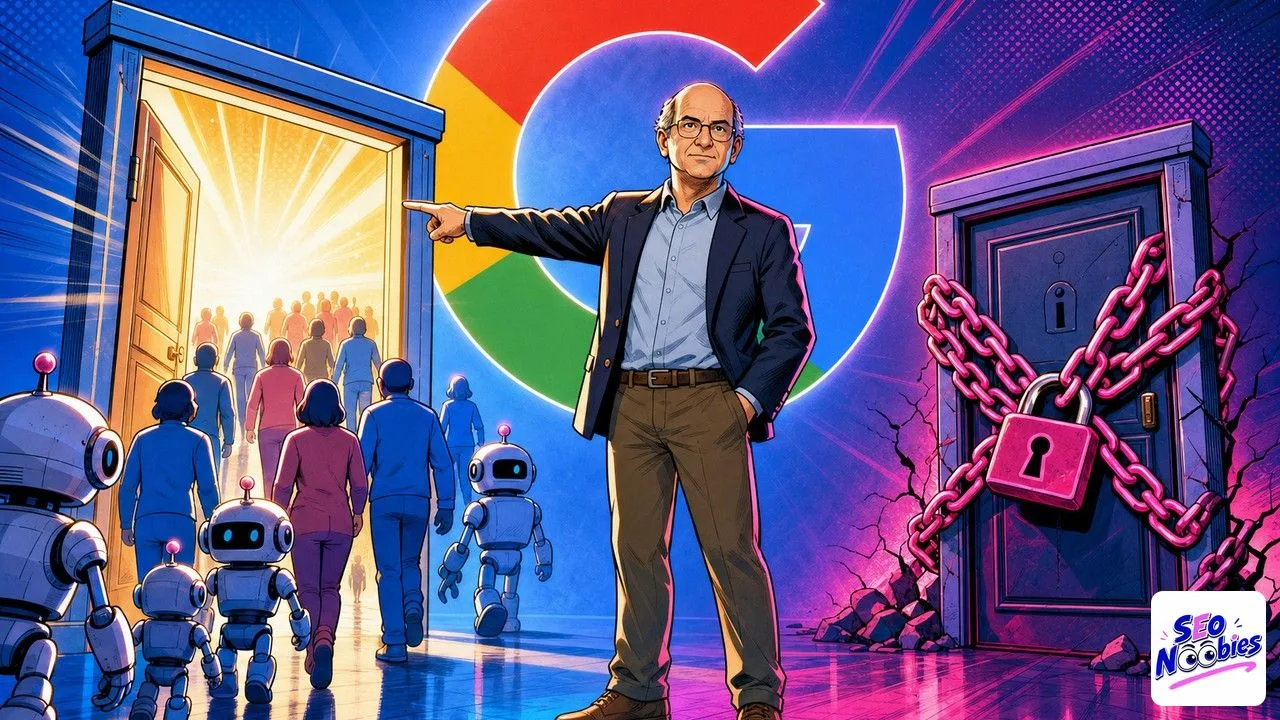 site séparé pour l’IA rejeté par John Mueller sur un écran d’ordinateur avec logo Google