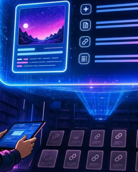Guide AI Overviews : un créateur face à un résumé IA de Google flottant au-dessus des liens classiques