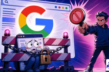 noindex : une page web cachée derrière une barrière que le logo Google révèle malgré tout