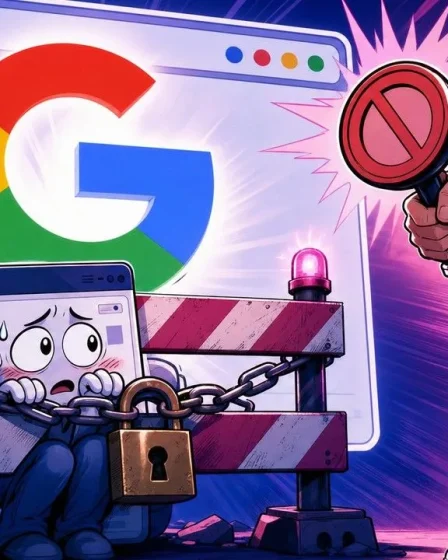 noindex : une page web cachée derrière une barrière que le logo Google révèle malgré tout