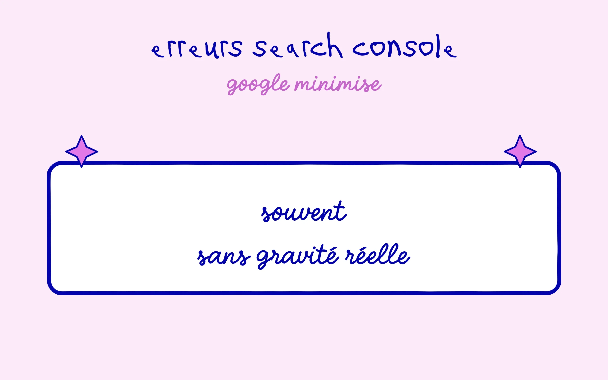 Google minimise la plupart des erreurs Search Console