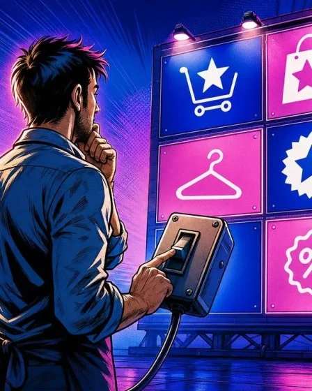 A shop owner hesitating over the switch that cuts their site from AI responses