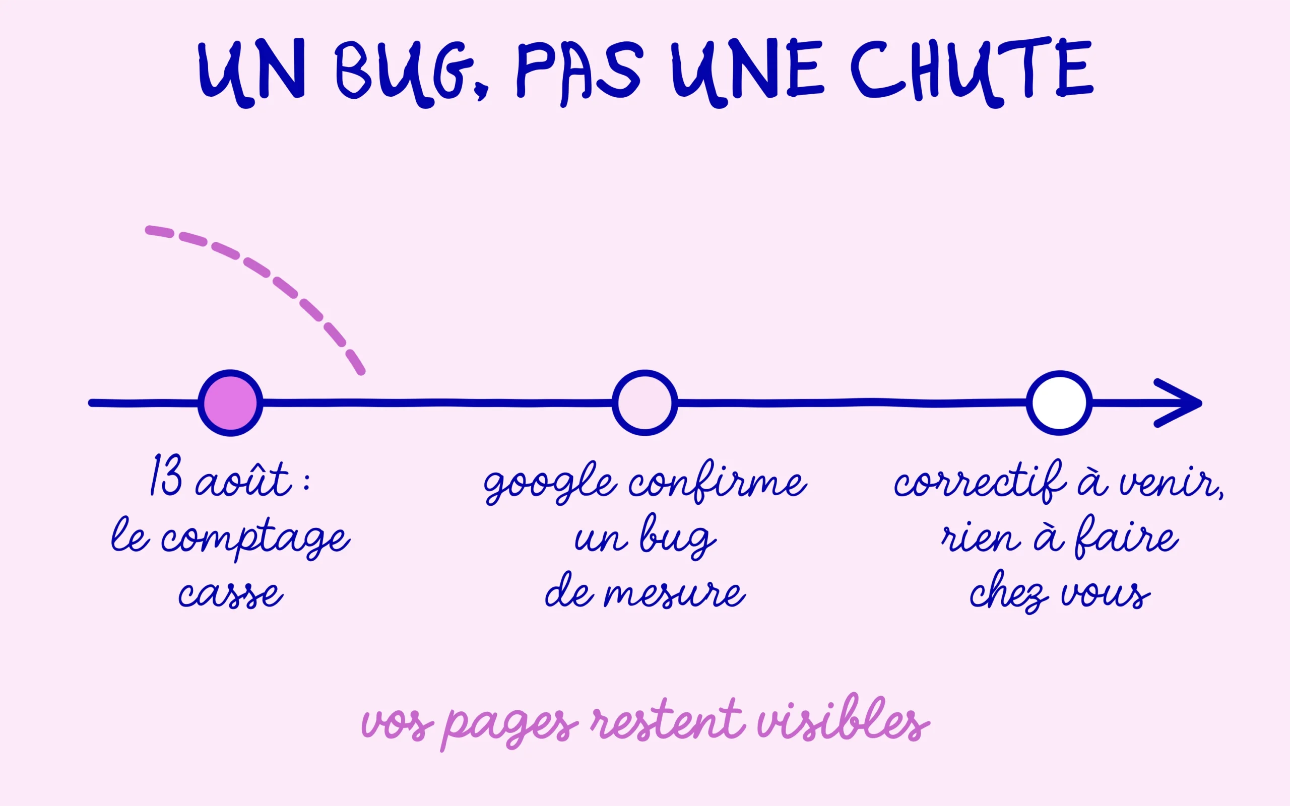 Frise du bug de comptage confirme par google le 13 aout