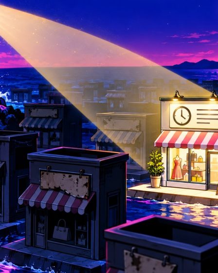 Mode IA : un phare aux couleurs Google éclaire une boutique à jour