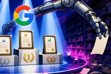AI citations pictured as an empty Google podium while an assistant picks sources elsewhere