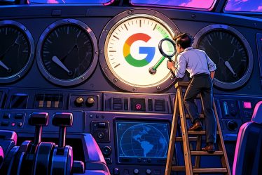 AI impressions read on one lit dial among three dark dials inside a cockpit dashboard