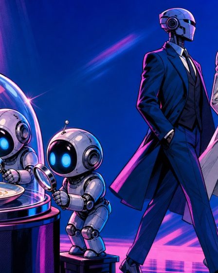 Des robots IA passent devant un plat markdown que seuls les outils SEO regardent