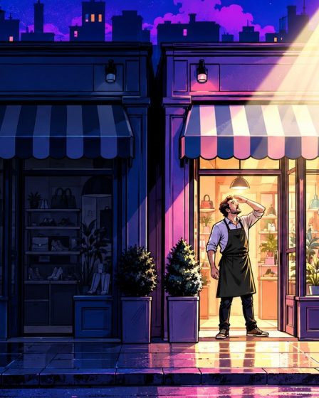 Concurrent sur Google éclairé par un projecteur pendant que la boutique voisine reste dans l'ombre