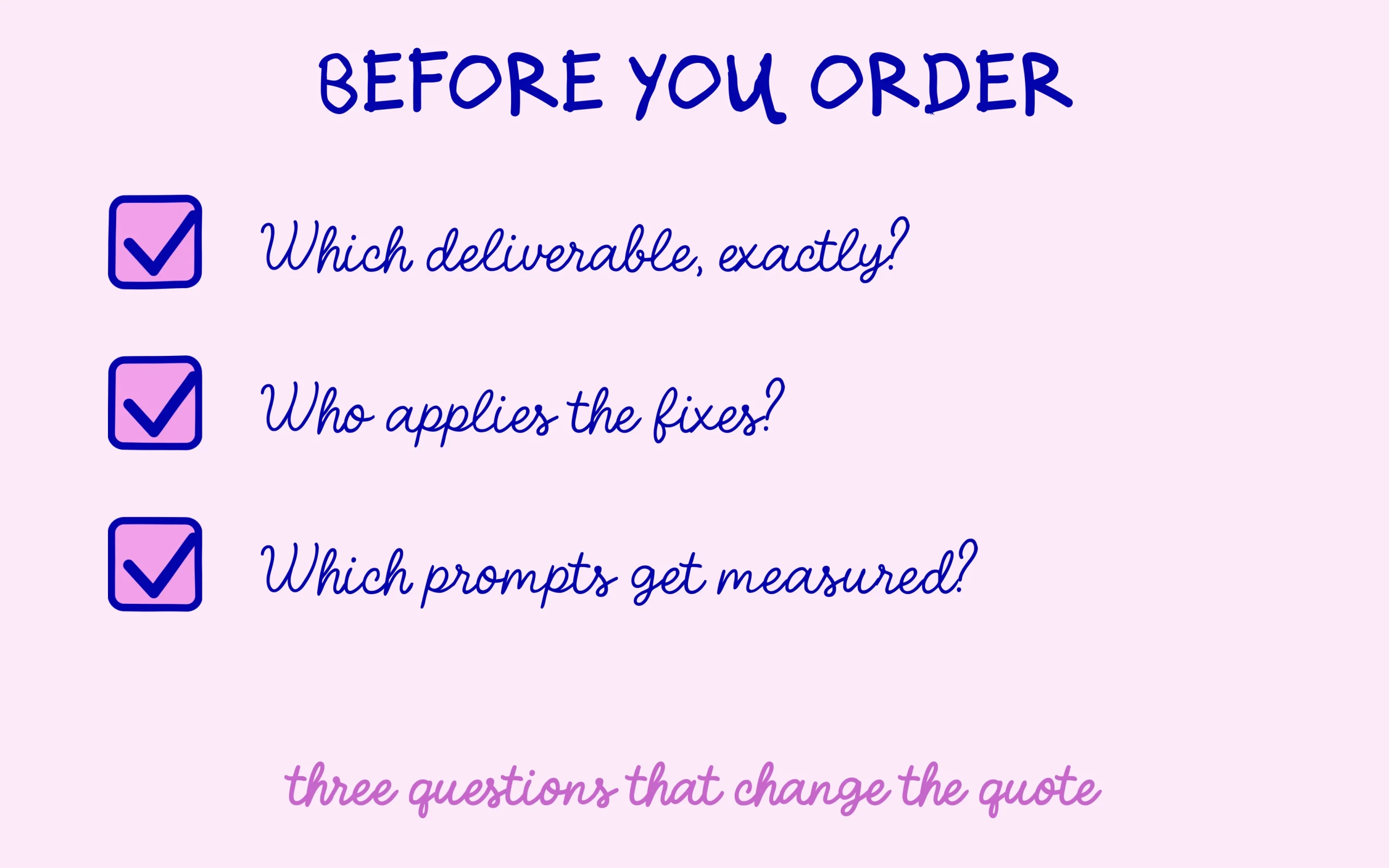 GEO requests: three questions to ask before ordering any service