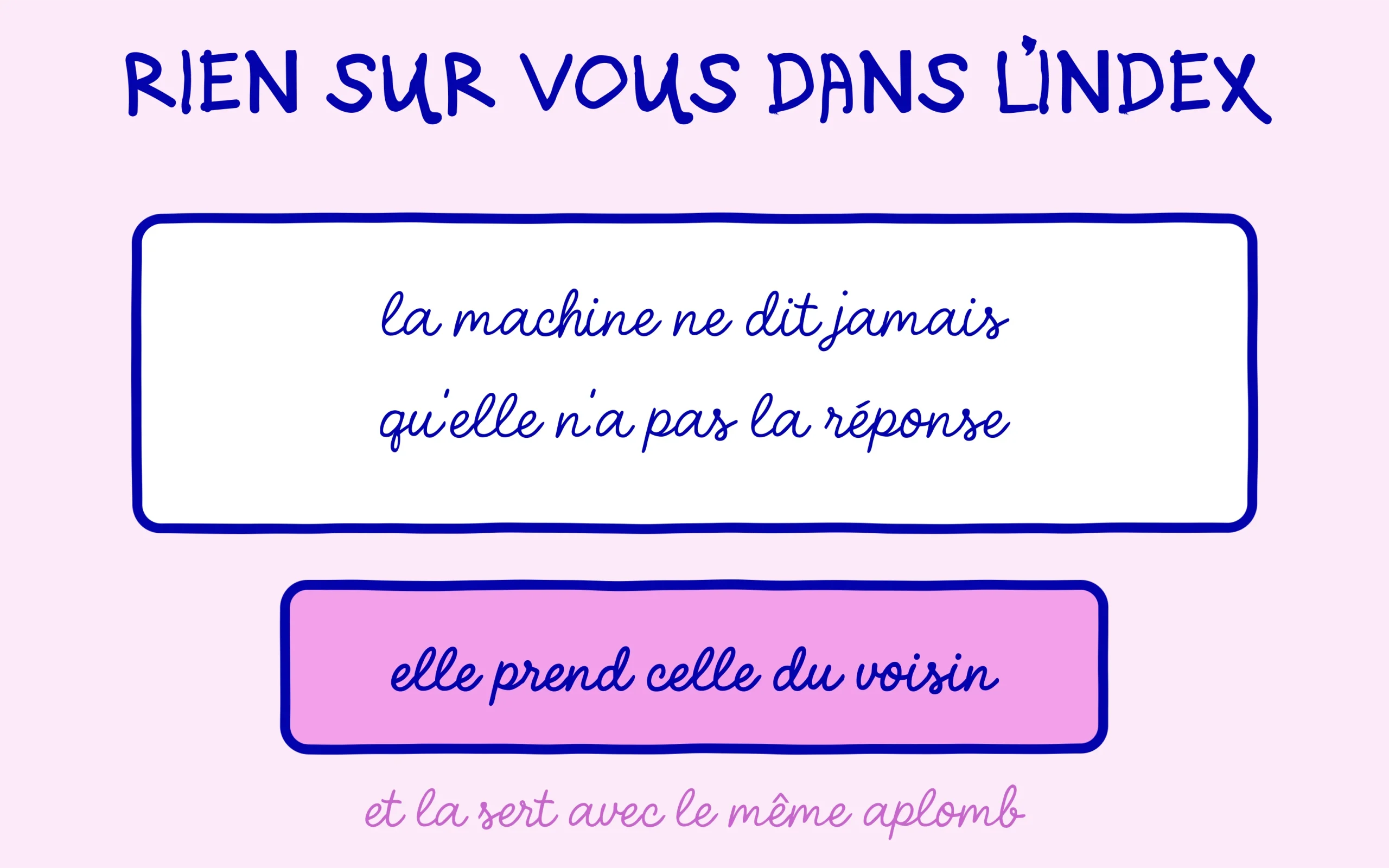 Faute de données sur vous, la machine emprunte la réponse du voisin