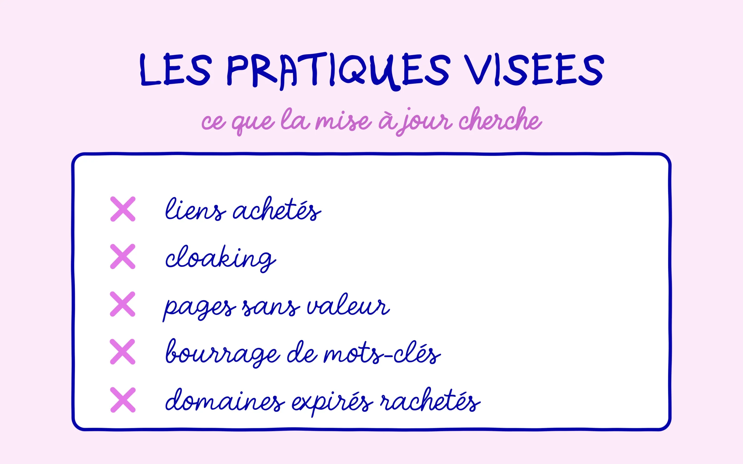spam update : les cinq pratiques visées par les règles anti-spam de Google